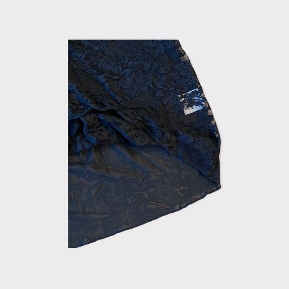 Black Lace Mini Open Exposed Sheer Back Lingerie - Picture 11 of 11